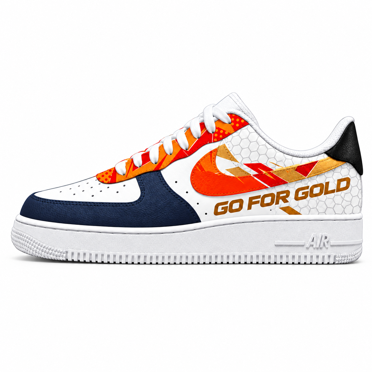 Nike Air Force 1 Custom – Go For Gold - Image 3