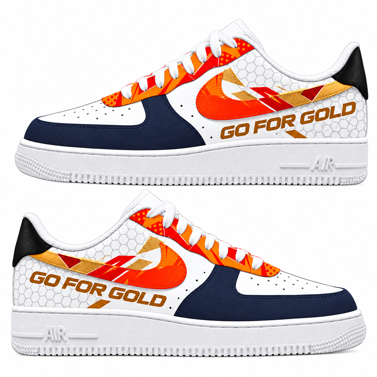 Nike Air Force 1 Custom – Go For Gold - Image 2