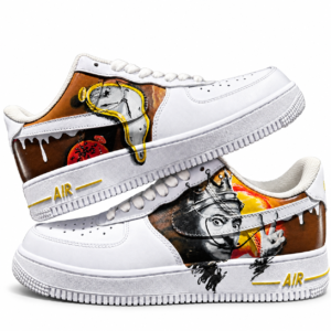 Nike Air Force 1 Custom Dalí Essence pictat manual cu ceas topit și portret