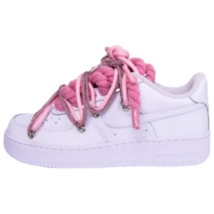 Nike Air Force 1 Custom Pink Diamond Overlace